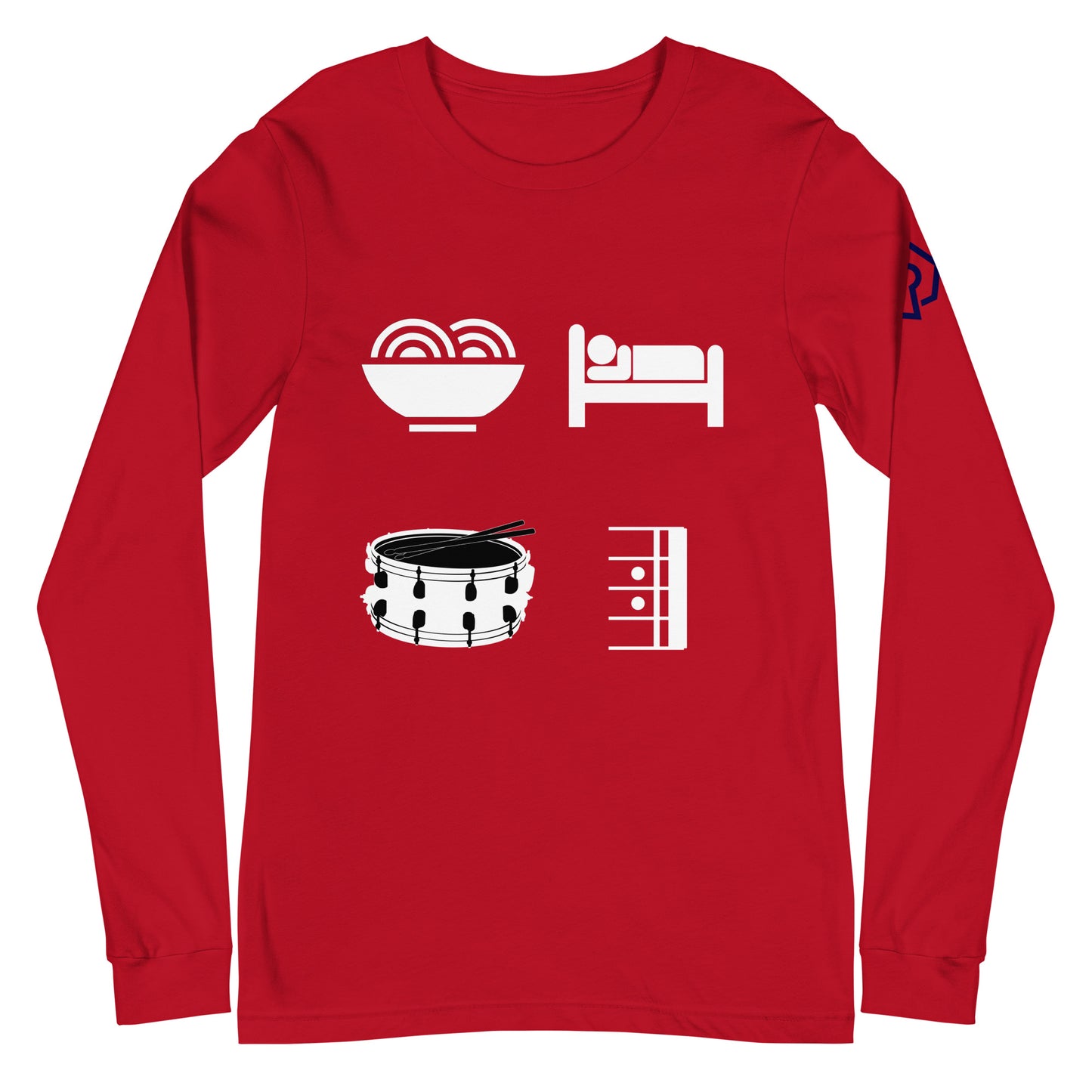 Eat, Sleep, Drum, Repeat Long Sleeve Tee