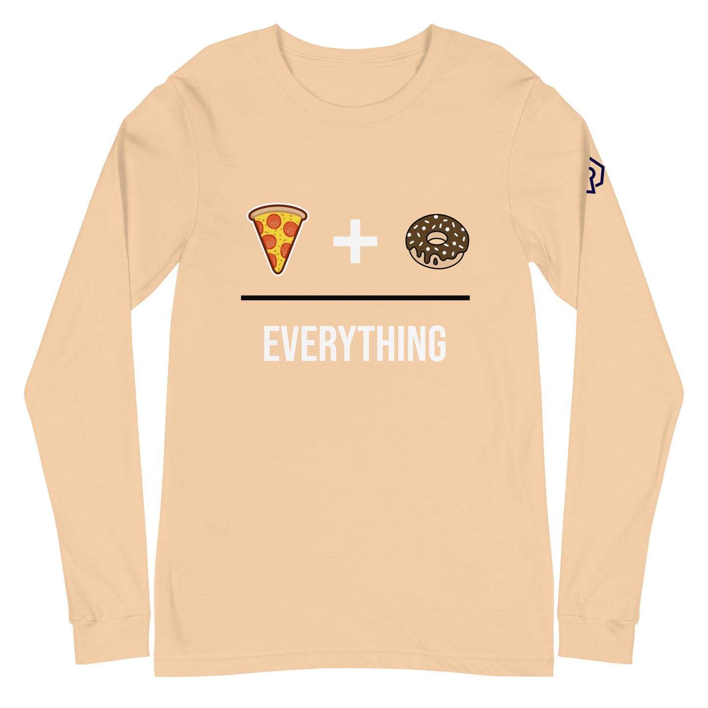 Pizza Plus Donuts Long Sleeve Tee (Unisex)