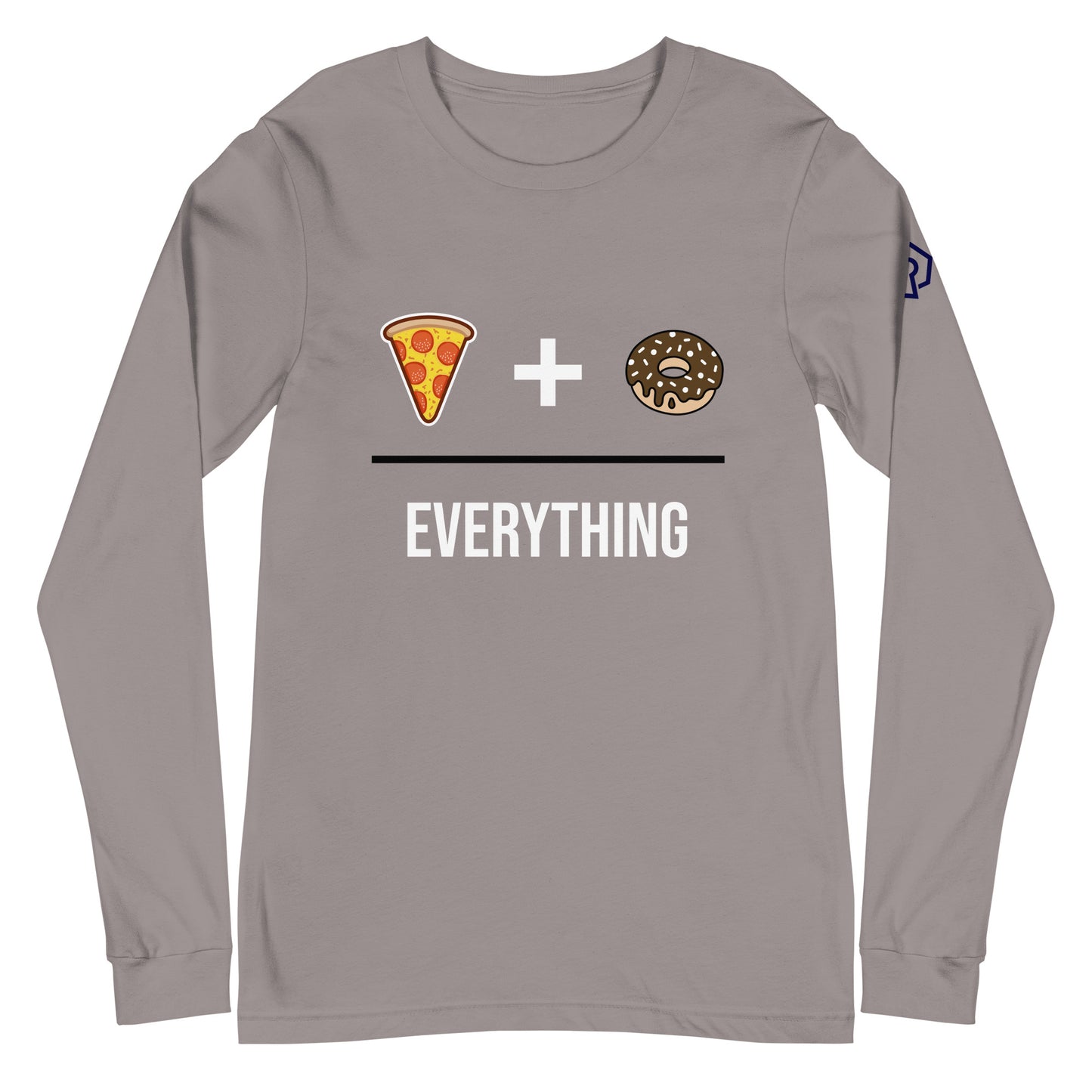 Pizza Plus Donuts Long Sleeve Tee (Unisex)